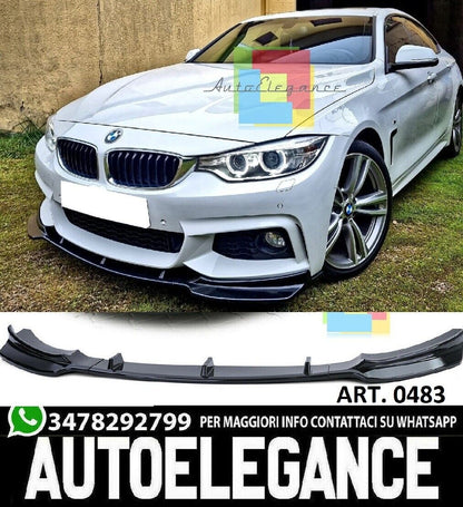3 PIECE SPLITTER SUITABLE FOR BMW 4 SERIES F32 F33 F36 MSPORT GLOSS BLACK TENZO 
