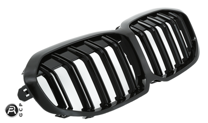 SUITABLE FOR BMW 1 SERIES F40 F41 RADIATOR GRILLE DOUBLE STRIPE GLOSS BLACK 