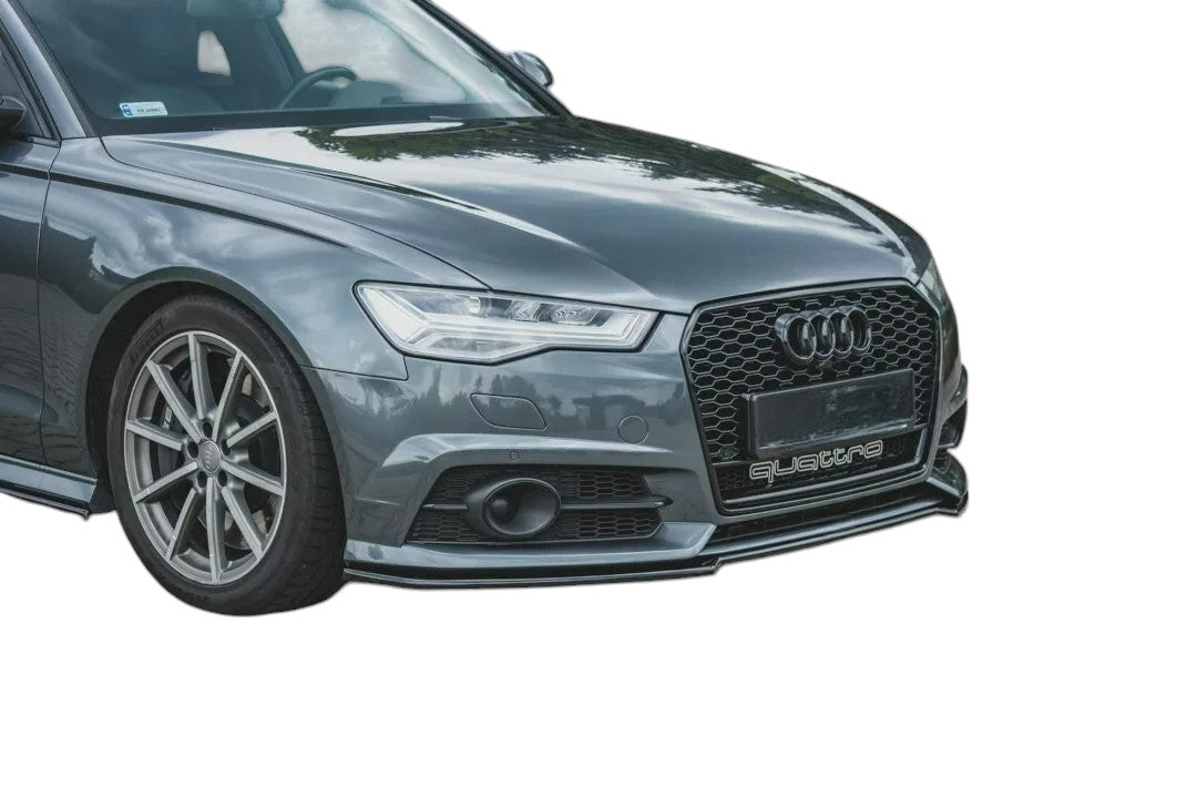 ✨Splitter Anteriore NERO LUCIDO ADATTO Per Audi S6 A6 S-Line C7 FL✨