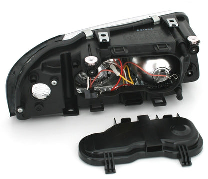 Set of headlights restyling for AUDI A3 8L in black left + right H1 H7 halogen 