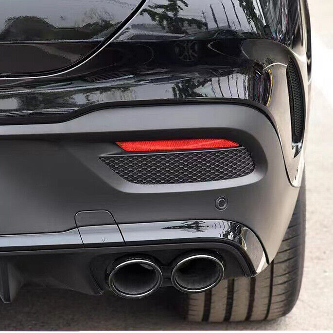 Diffusore posteriore doppio tubo adatto per Mercedes GLC X253 2015-19 nero