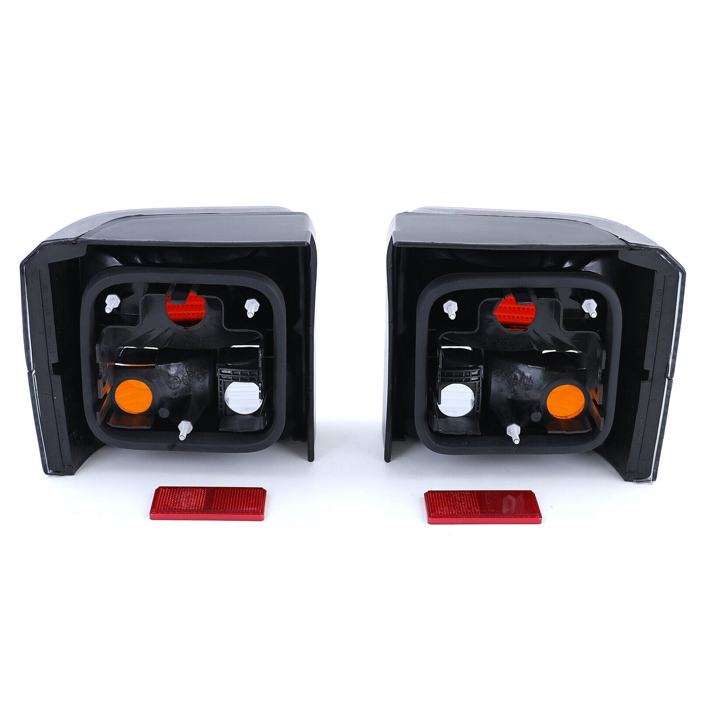 Pair of Black Smoke Rear Lights aftermarket compatible with VW T4 Bus Transporter Caravelle 90-03 