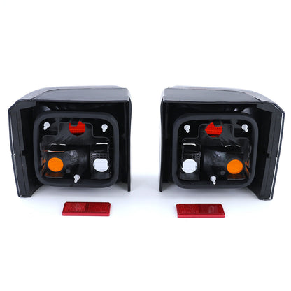 Pair of Black Smoke Rear Lights aftermarket compatible with VW T4 Bus Transporter Caravelle 90-03 