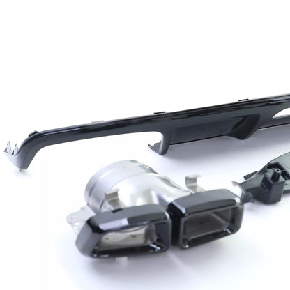💎DIFFUSER + Black Exhaust Tips for Mercedes CLS C218 Facelift 14-18💎