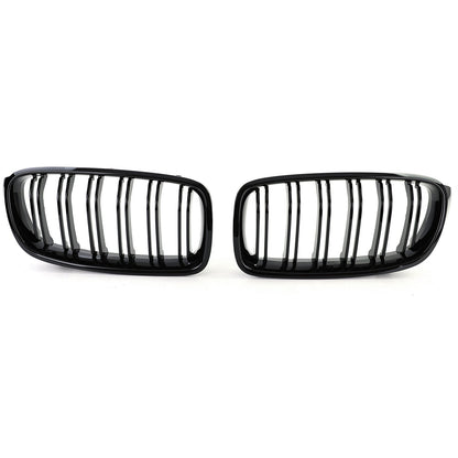 Gloss Black Double Bar Sports Radiator Grille Suitable for BMW F30 F31 11-19