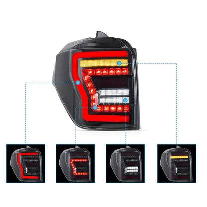 Coppia di luci posteriori a LED per Toyota 4Runner 2010-2023 con indicatore di direzione sequenziale