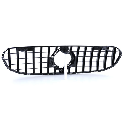 Aftermarket Black Chrome Sport Grille Compatible with Mercedes GLC X253 SUV Without Sports Package 2019 
