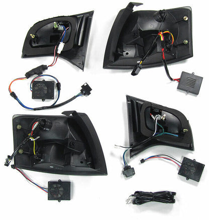 Fanali posteriori a LED + indicatori di direzione a LED neri per Audi A4 Avant