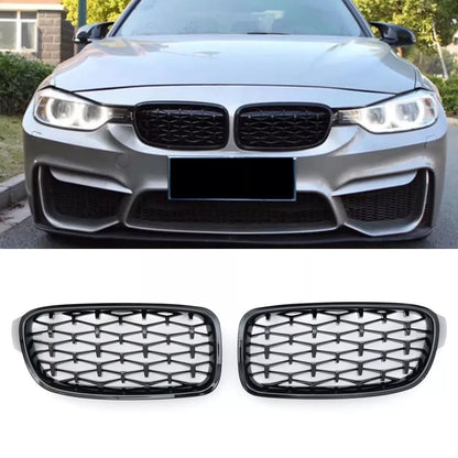 ⭐GRIGLIA SPORTIVA DIAMANTE NERO LUCIDO ADATTO PER BMW SERIE 3 F30 F31⭐