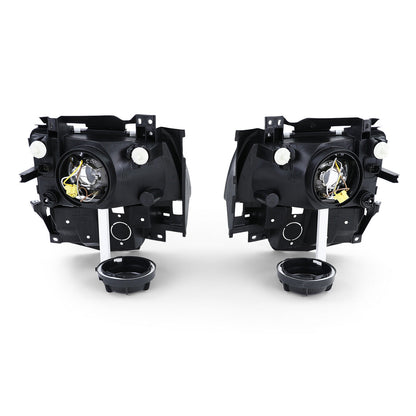 Pair of H4 Black Smoke Headlights for VW Bus T4 Caravelle Multivan 96-03 