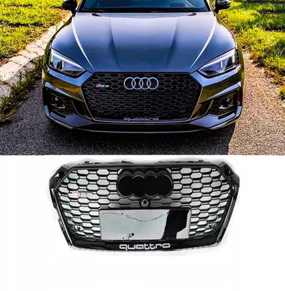 🤩Griglia anteriore a nido d'ape nera lucido addate per Audi RS5 StyleA5 S5 B9🤩