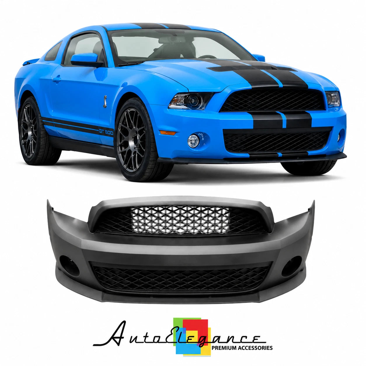 PARAURTI ANTERIORE PER FORD MUSTANG V6 GT 10-14 LOOK GT500
