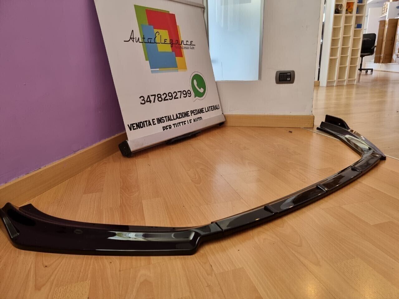 SPLITTER SUITABLE FOR GOLF 7 - 7.5 2012-2019 GLOSSY BLACK LOOK TOP SPORTY DESIGN 