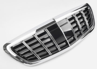 GRIGLIA RADIATORE SPORTIVA NERA CROMATA GRIGLIA PANAMERICANA PER MERCEDES S-CLAS