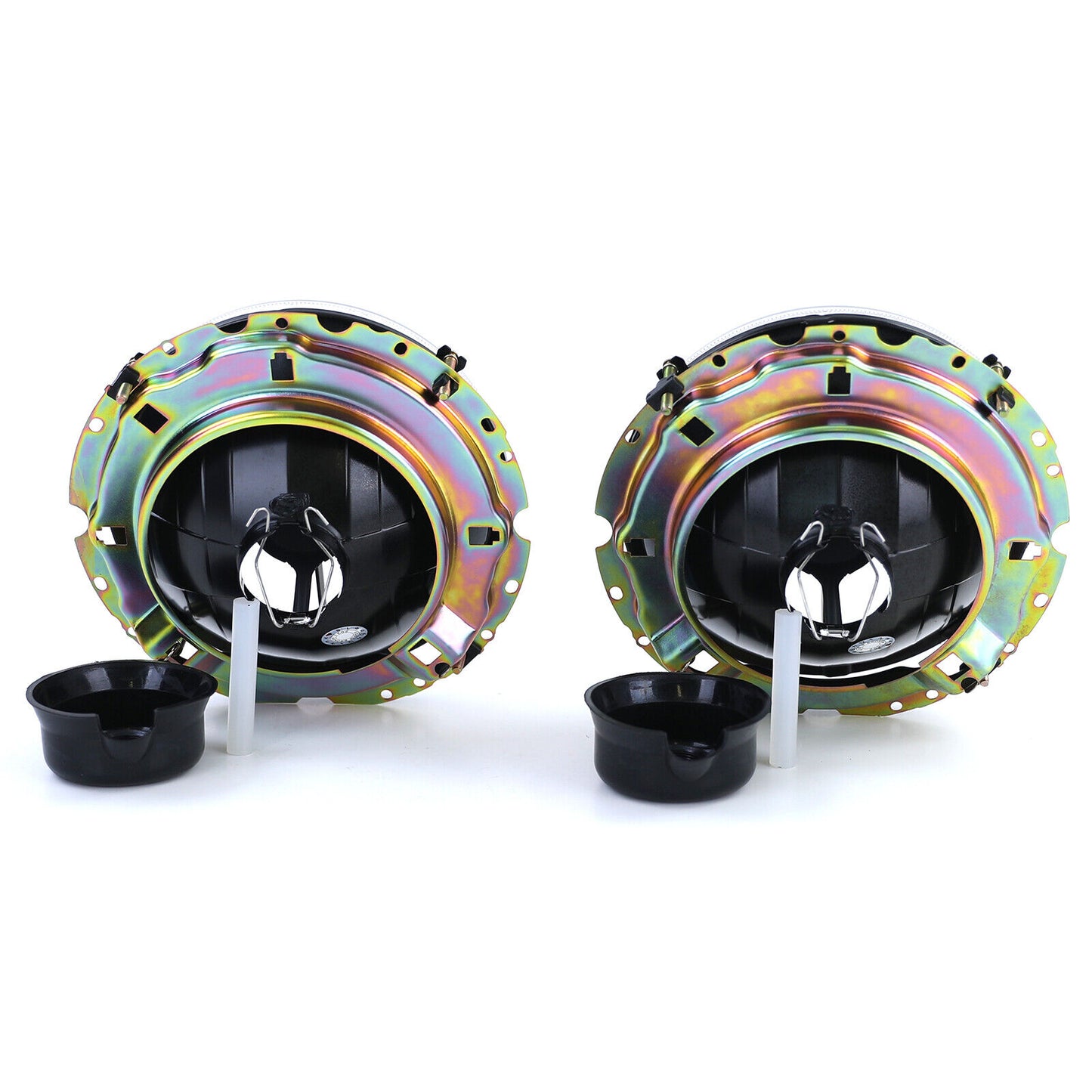 Faro in vetro trasparente fumè nero con reticolo compatibile per VW Golf 1 + Cabrio 74-83