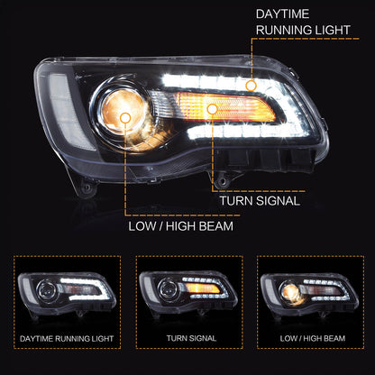 ⭐ART.2938 Kit Fari Anteriori a LED + Fanali Posteriori Fumé – Chrysler 300 ⭐
