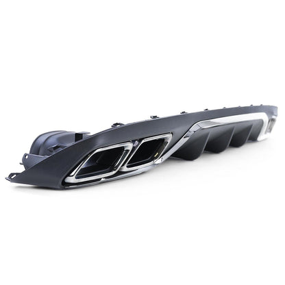 Rear Diffuser with Chrome Exhaust Tips for Mercedes E-Class W213 