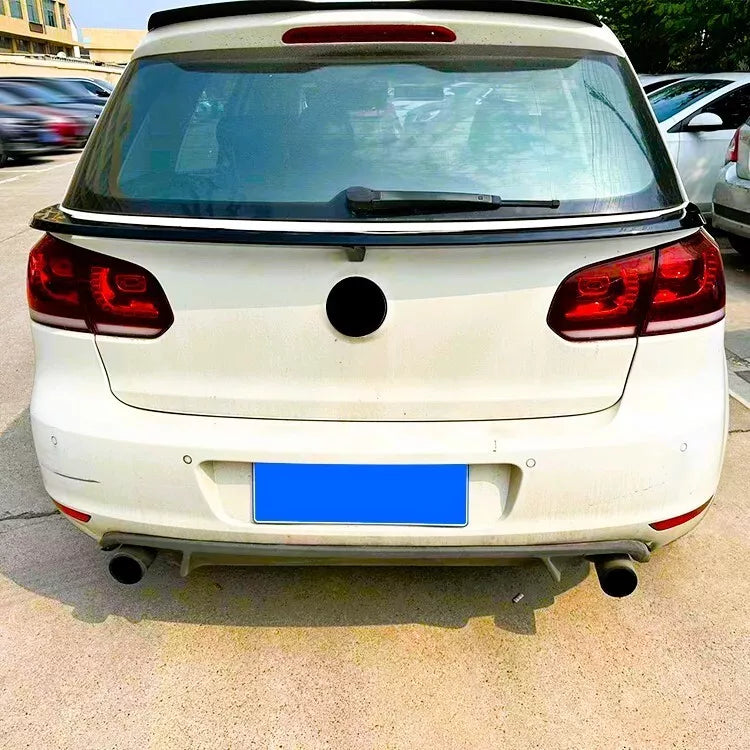 ❤️Kit spoiler posteriore centrale nero lucido adatto per VW Golf MK6 GTD GTI R20