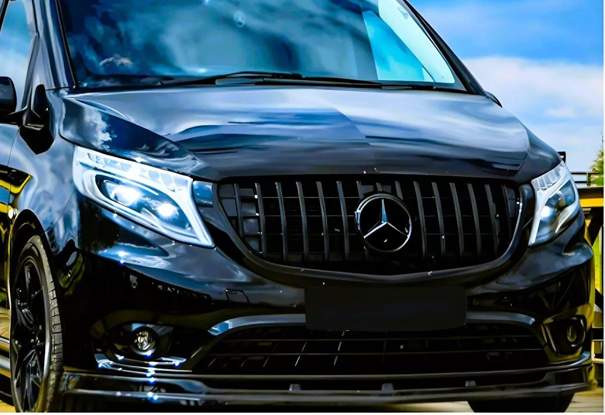 ✨GTR PANAMERICANA Grille Gloss Black SUITABLE FOR Mercedes Vito W447 14-19✨