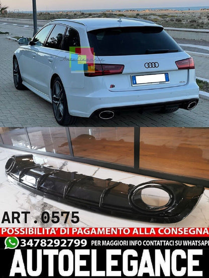 DIFFUSORE ADATTO PER AUDI A6 4G C7 2015-2018 STANDARD LOOK RS6