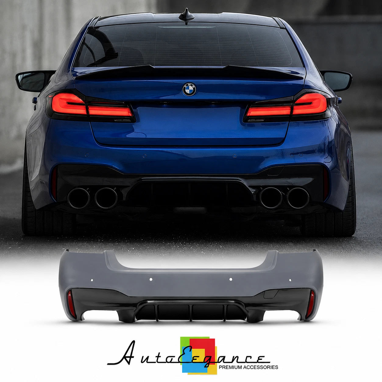 PARAURTI POSTERIORE BMW G30 17-20 LOOK M5 PDC 6