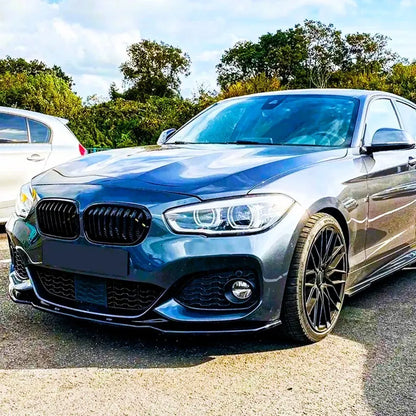 😍BMW 1 Series F20 F21 LCI Gloss Black Front Splitter Lip M Sport 2015-19😍