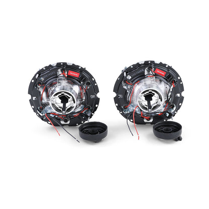 Mirino fari angel eyes in vetro trasparente per VW Caddy I 82-92 + Jetta I 79-84