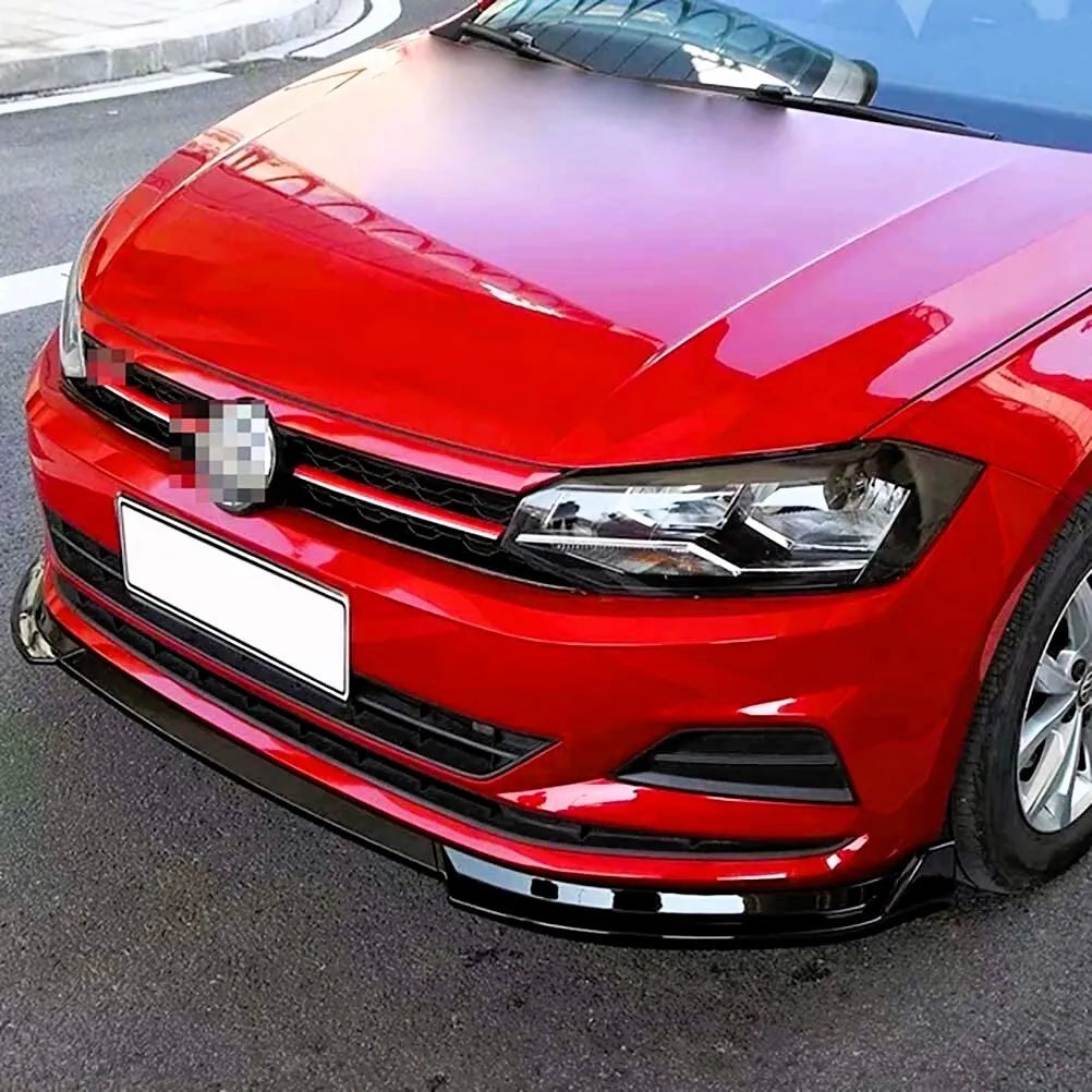 🔥Glossy black splitter suitable for VW Polo MK6 AW GTI R 2018+🔥 