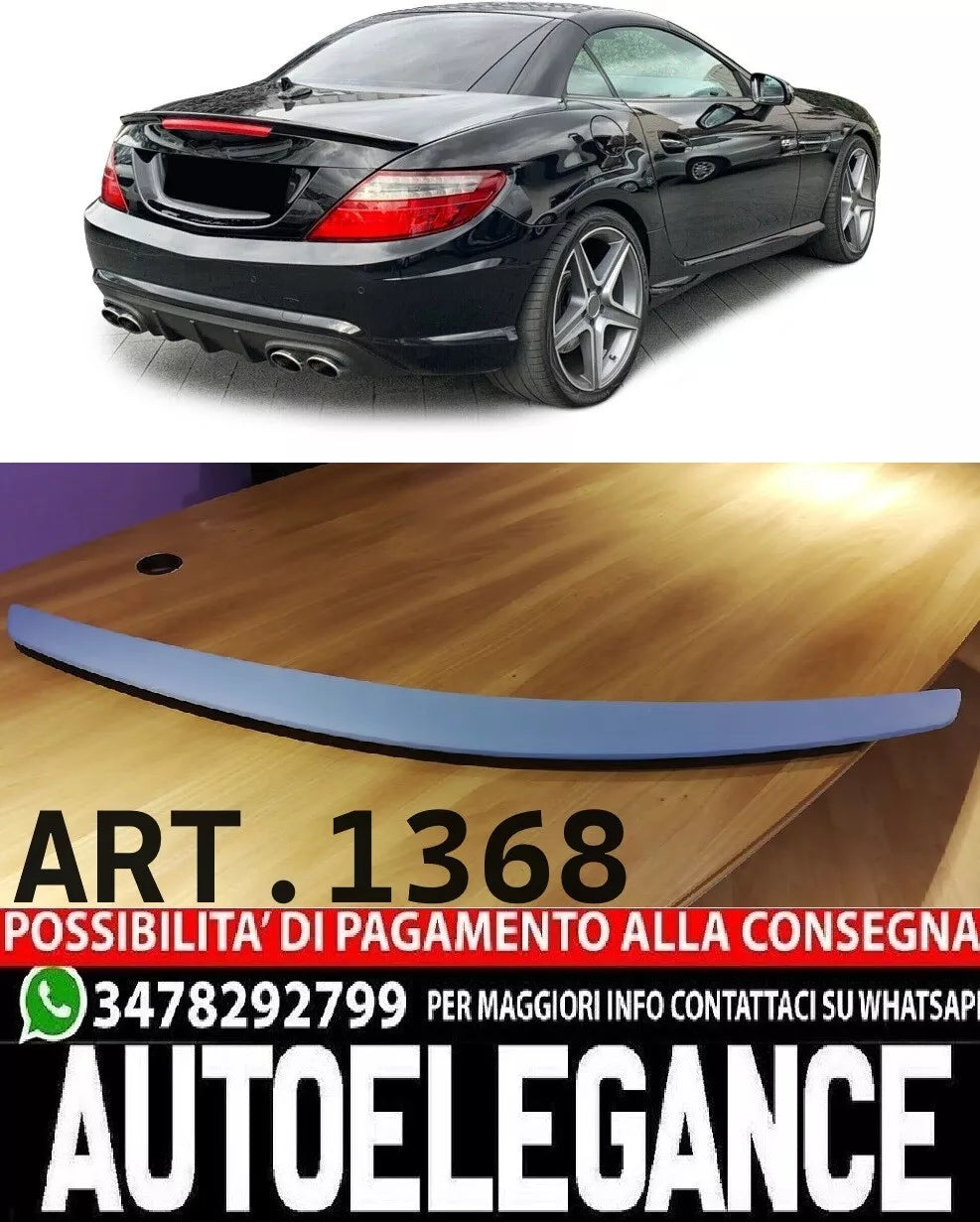 SPOILER POSTERIORE ADATTO PER MERCEDES SLK R172 2011-2020 RAW LOOK SPORTIVO-