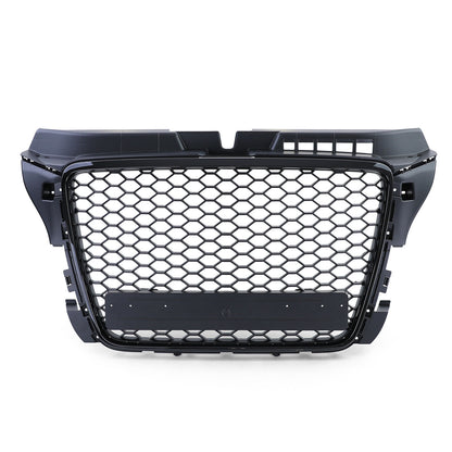 Griglia radiatore a nido d'ape look sportivo nero lucido opaco per Audi A3 8P