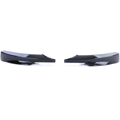 Splitter angolare spoiler anteriore nero lucido compatibile per BMW Serie 3 E90 E91 08-12