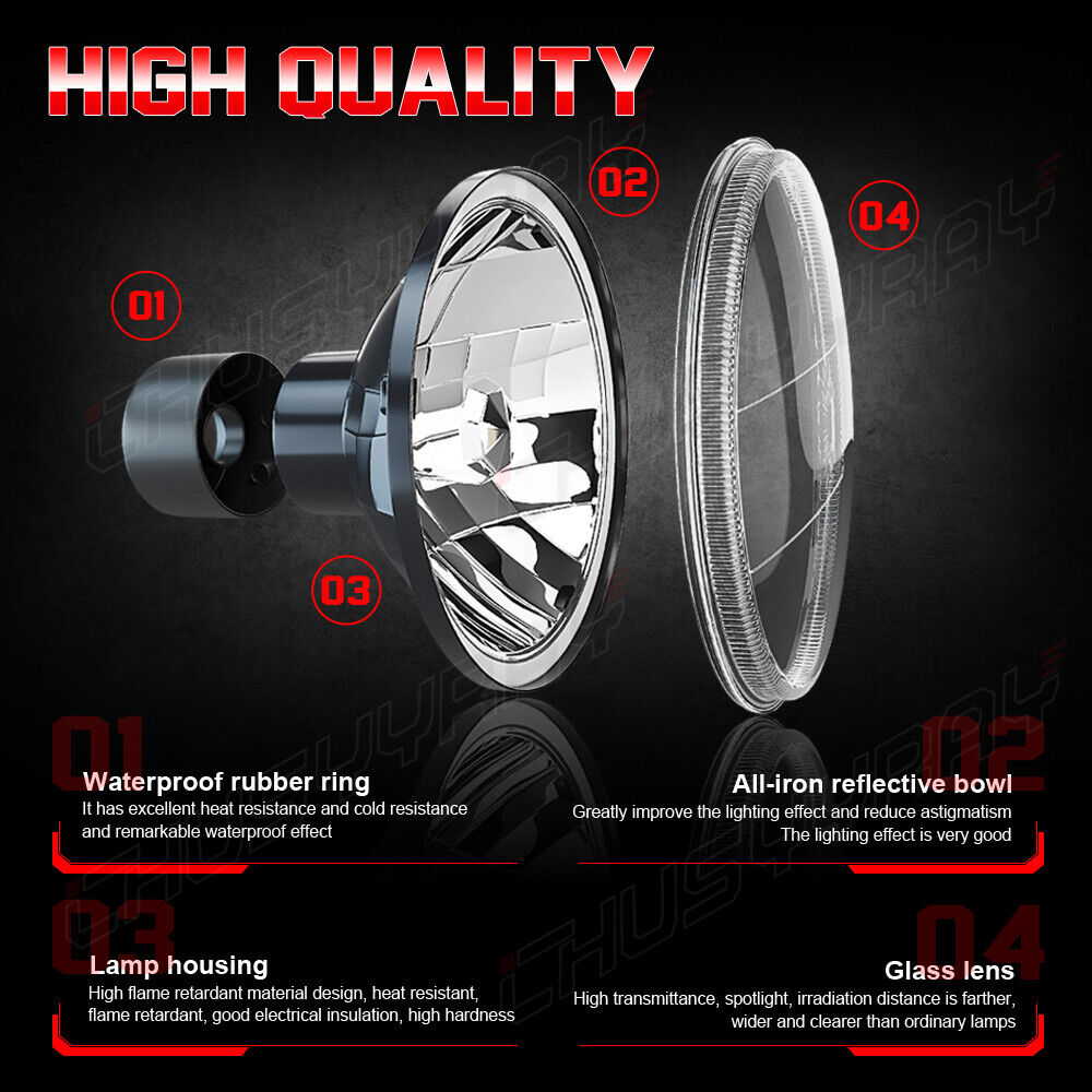 Per Ford F150 1975-1979Kit di conversione fari a LED rotondi da 7" H4abbaglianti