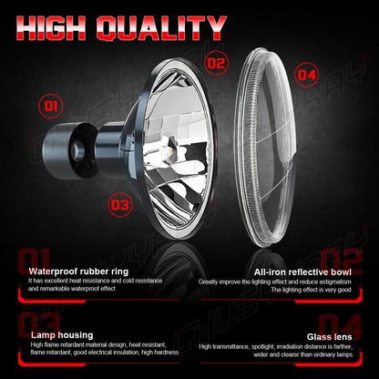 Per Ford F150 1975-1979Kit di conversione fari a LED rotondi da 7" H4abbaglianti