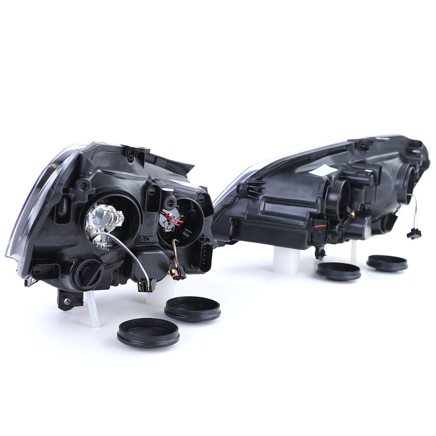 GTI Cup Headlights Black - Aftermarket Set Compatible with VW Polo 9N3 05-09 