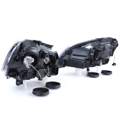 GTI Cup Headlights Black - Aftermarket Set Compatible with VW Polo 9N3 05-09 