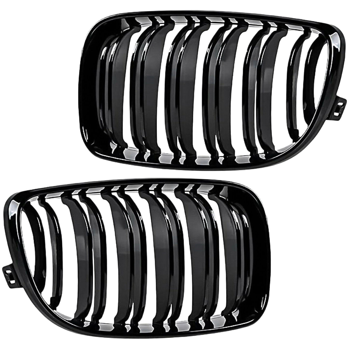 Griglia Rene doppia passerella adatta per BMW Serie 1 E81 E87 E88 2007-13 nero