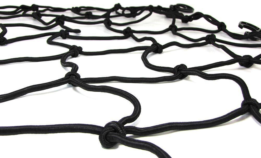 Rete elastica divisoria per bagagliaio con 10 ganci nera 120x150cm universale