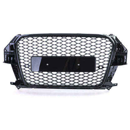 Glossy Sport Honeycomb Radiator Grille for Audi Q3 8U prefacelift 11-15