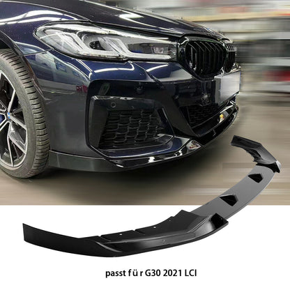 Front lip sport spoiler suitable for BMW 5 SERIES G30 2020 LCI black 