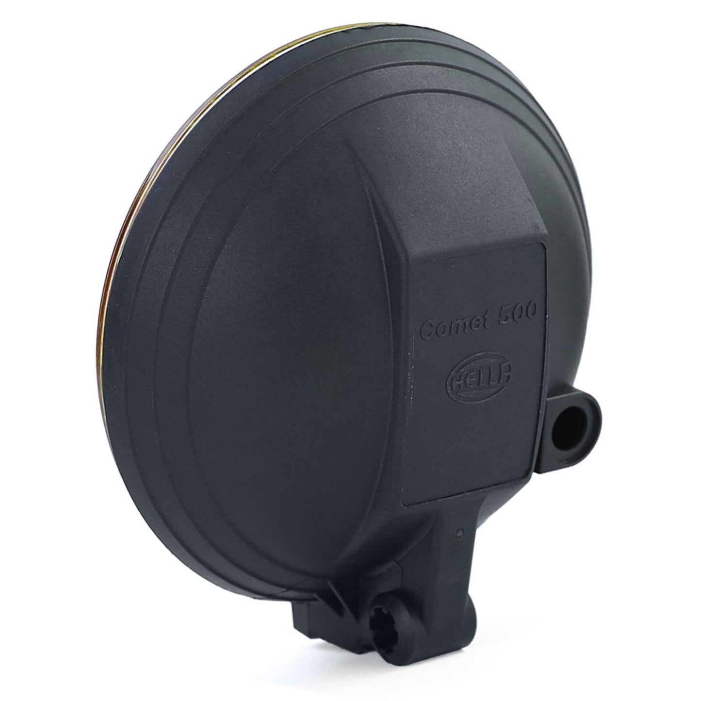 Original Hella Comet 500 H3 headlights with universal round yellow cap