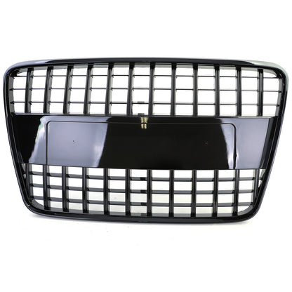 Aftermarket Gloss Black Emblemless Honeycomb Sport Grille Compatible with Audi Q7 4L 05-09 