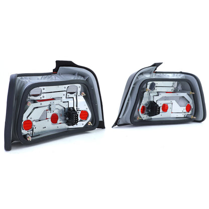 Fanali posteriori Rosso Nero Coppia compatibile per BMW Serie 3 E36 Berlina 90-99