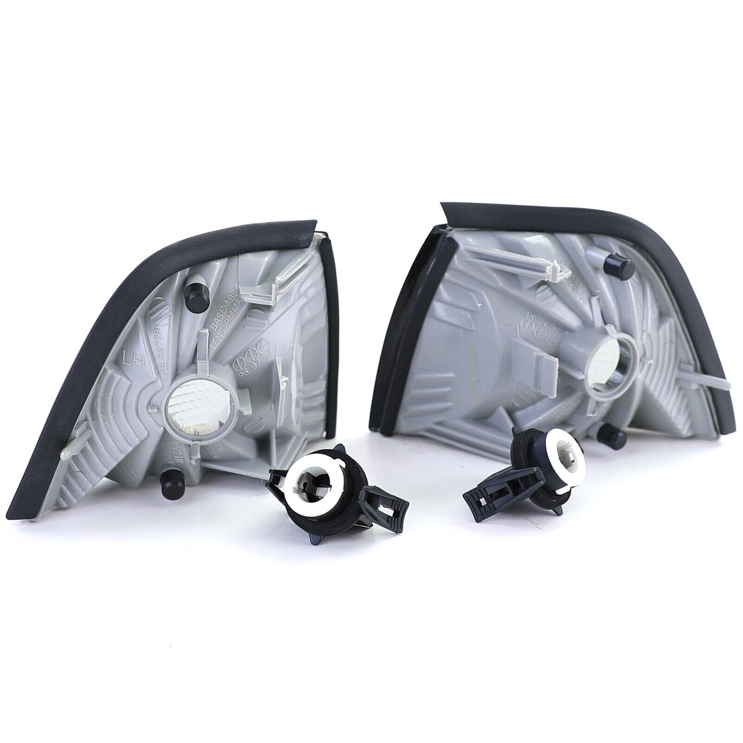 Coppia indicatori di direzione fumè neri adatti per BMW Serie 3 E36 Berlina Touring Compact 90-98