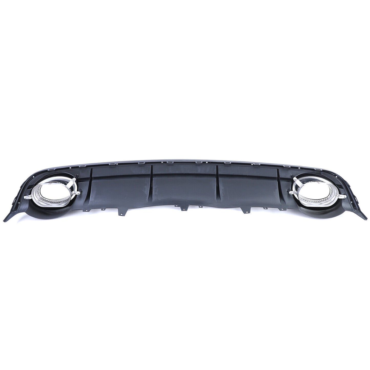 Diffusore Posteriore Sportivo Nero Lucido con Terminali di Scarico Cromato compatibile per Audi A6 C7 4G 14-18