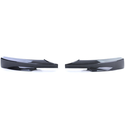 Spoiler Anteriore Angoli Flaps Splitter Carbon Look adatto per BMW Serie 3 E90 E91 08-12