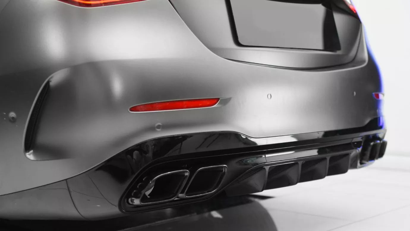 🔥Diffusore + terminali di scarico (CROMO) AMG LOOK adatto per Mercedes W206🔥
