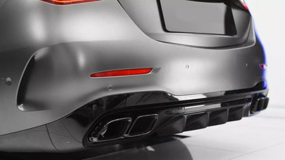 🔥Diffusore + terminali di scarico (CROMO) AMG LOOK adatto per Mercedes W206🔥