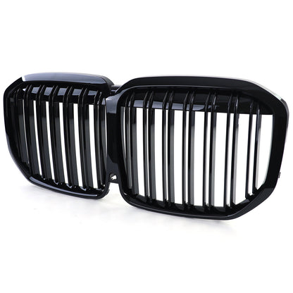 Performance Gloss Double Bar Radiator Grille Fit For BMW X7 G07 2019+ 