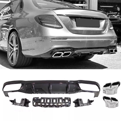 🤩Diffusore+Terminali Di Scarico Adatto Per Mercedes W213 Classe E🤩