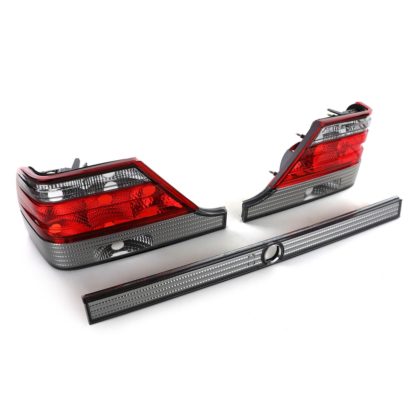 Fanali posteriori in vetro trasparente rosso/nero per Mercedes S W140 94-98